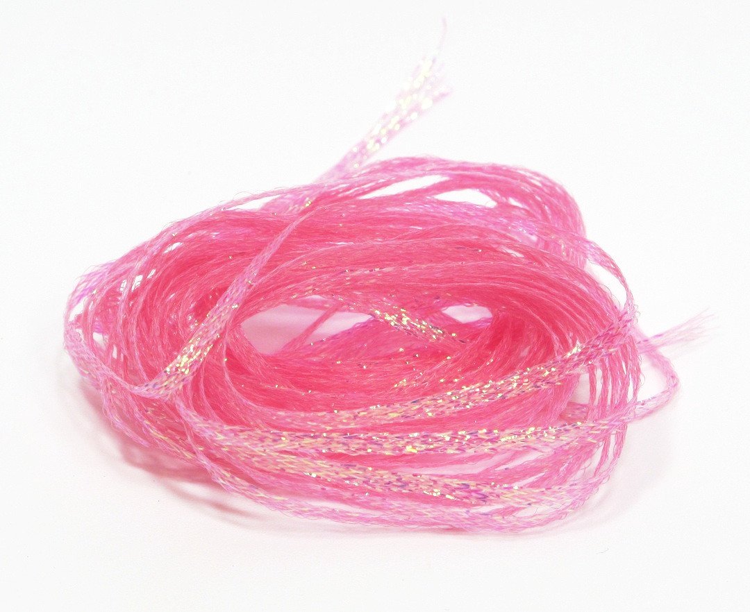 Hareline Mini Flat Fly Braid Pink Pearl