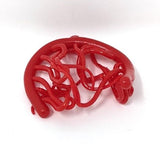 Hareline Mini Squiggle Worms #35 Bright Red Legs, Wings, Tails