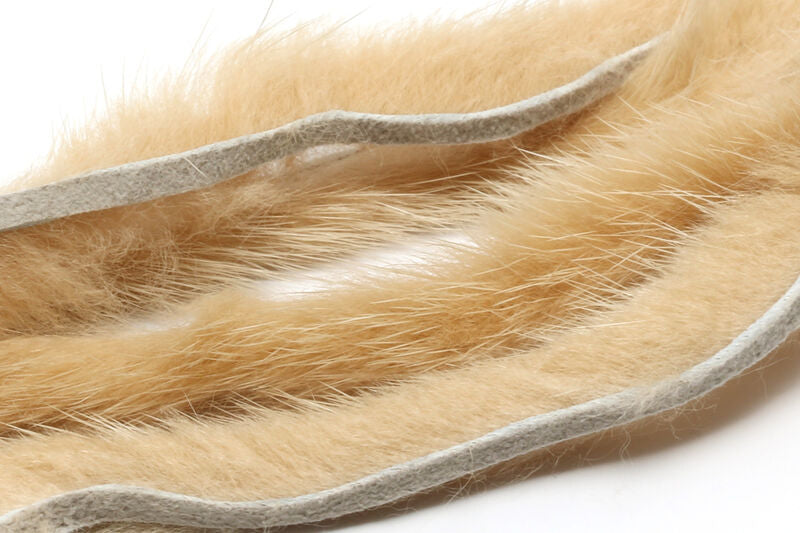 Hareline Mink Strips Tan Hair, Fur