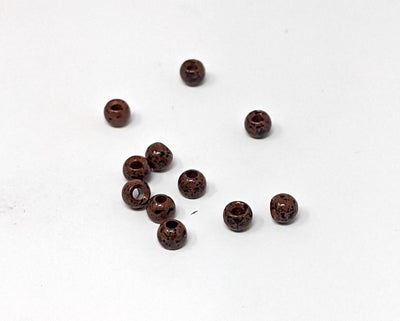 Hareline Mottled Dazzle Brass Bead 24 Pack Mottled Brown / 1/8 Beads, Eyes, Coneheads