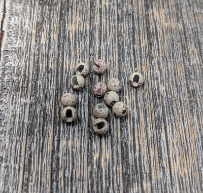 Hareline Mottled Tactical Slotted Tungsten Beads 1/8 3.3mm / #178 Hare's Ear Brown Beads, Eyes, Coneheads