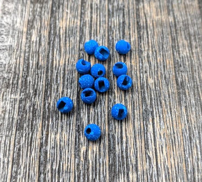 Hareline Mottled Tactical Slotted Tungsten Beads 1/8 3.3mm / #23 Blue Beads, Eyes, Coneheads