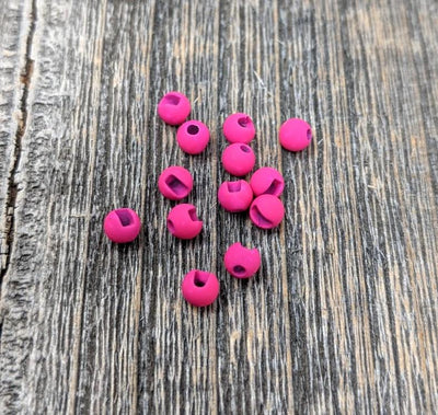 Hareline Mottled Tactical Slotted Tungsten Beads 1/8 3.3mm / #289 Pink Beads, Eyes, Coneheads