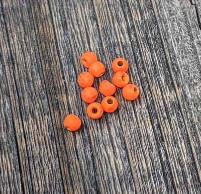 Hareline Mottled Tactical Tungsten Beads #271 Orange / 1/8 3.3mm Beads, Eyes, Coneheads