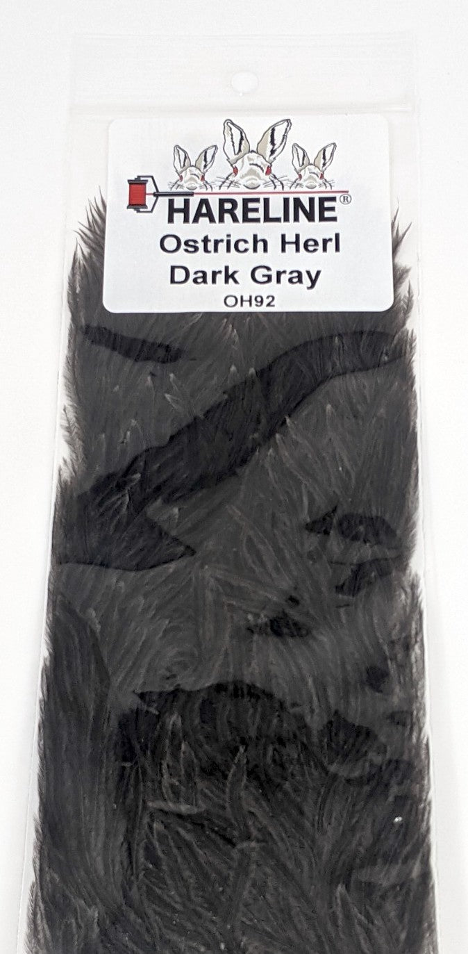 Hareline Ostrich Herl Dark Gray 