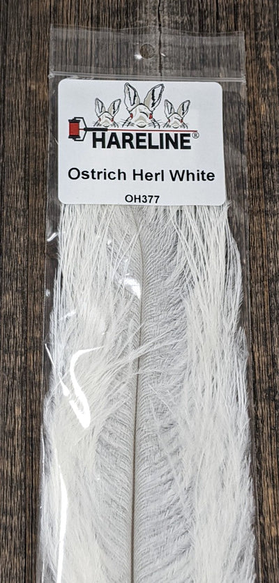Hareline Ostrich Herl White #377 Saddle Hackle, Hen Hackle, Asst. Feathers