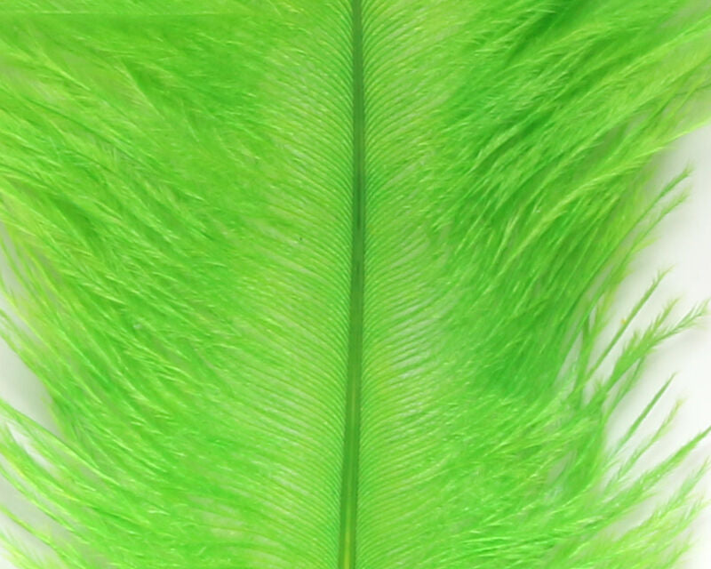 Hareline Ostrich Marabou Chartreuse Saddle Hackle, Hen Hackle, Asst. Feathers