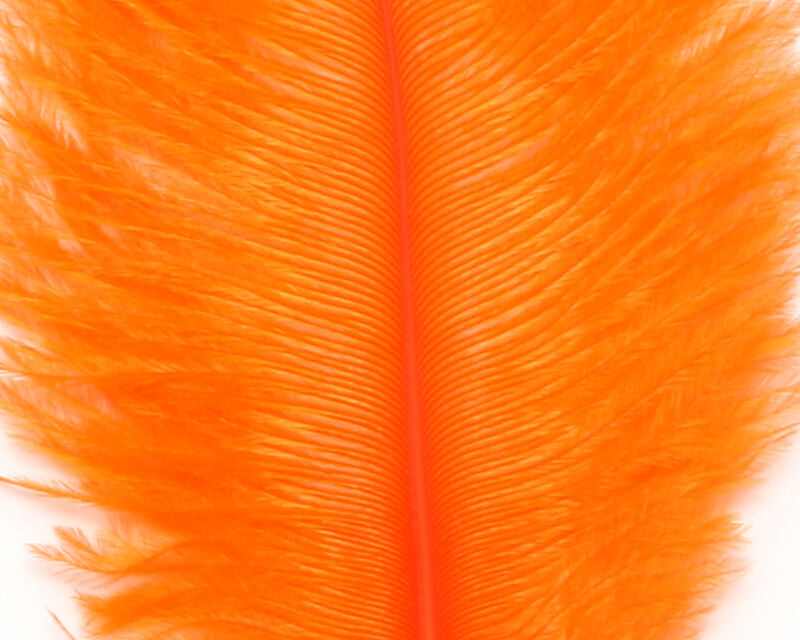 Hareline Ostrich Marabou Hot Orange Saddle Hackle, Hen Hackle, Asst. Feathers