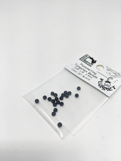 Hareline Plummeting Tungsten Bead 20 Pack Jet Black / 7/32 5.5mm Beads, Eyes, Coneheads