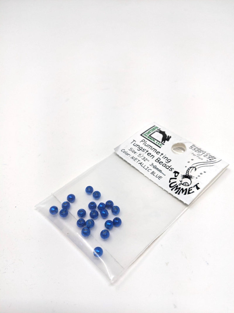 Hareline Plummeting Tungsten Bead 20 Pack Metallic Blue / 1/16 1.5mm Beads, Eyes, Coneheads