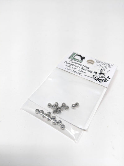 Hareline Plummeting Tungsten Bead 20 Pack Nickel / 3/32 2.3mm Beads, Eyes, Coneheads
