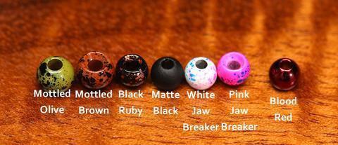 Hareline Plummeting Tungsten Beads Mottled Colors