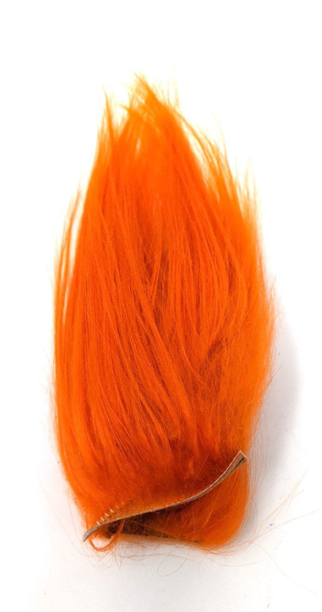 Hareline Polar Goat Hair Fl Hot Orange Hair, Fur