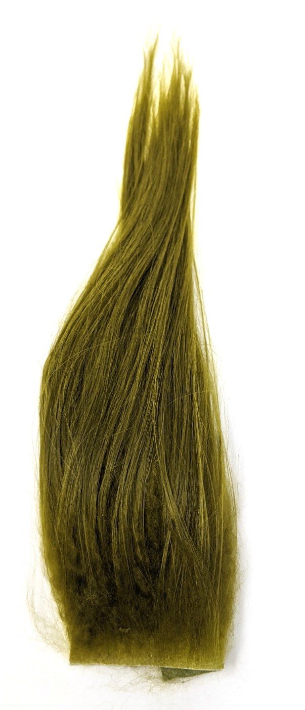 Hareline Polar Goat Hair Olive Hair, Fur