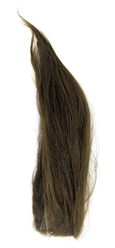 Hareline Polar Goat Hair Olive Brown Hair, Fur