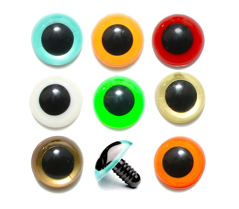 Hareline Posted Dome Eyes Fl Green Chartreuse / Large 9mm Beads, Eyes, Coneheads