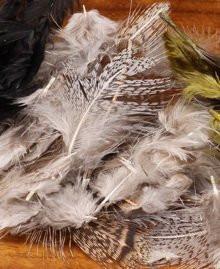 Hareline Premium Hungarian Partridge Feathers Saddle Hackle, Hen Hackle, Asst. Feathers