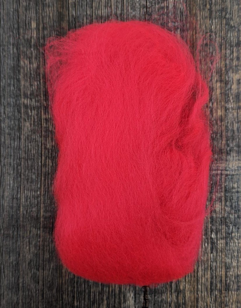 Hareline Pseudo Marabou #130 Fl. Flame Red Flash, Wing Materials