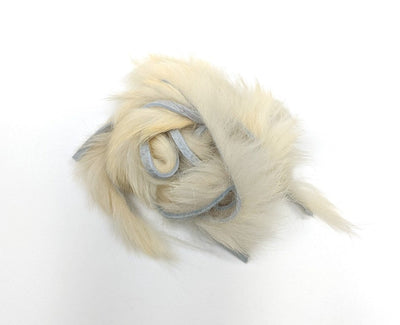 Hareline Rabbit Strips Cream Hair, Fur
