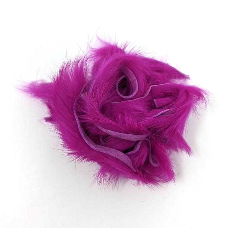 Hareline Rabbit Strips Fl. Fuschia Hair, Fur