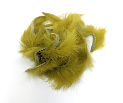 Hareline Rabbit Strips Golden Olive Hair, Fur