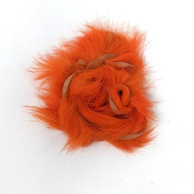 Hareline Rabbit Strips Hot Orange Hair, Fur