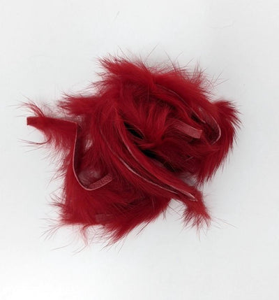 Hareline Rabbit Strips Red Hair, Fur