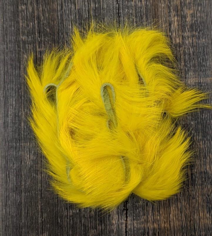 Hareline Rabbit Strips Yellow Hair, Fur