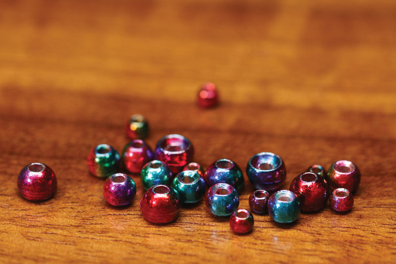 Hareline Rainbow Hued Plummeting Tungsten Beads 1/16 Beads, Eyes, Coneheads