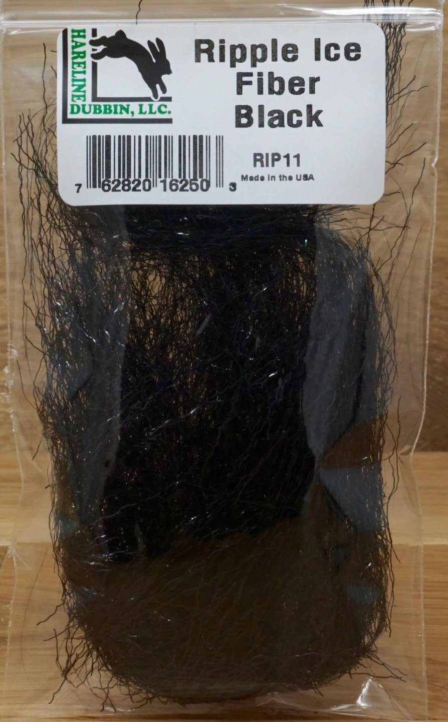 Hareline Ripple Ice Fiber #11 Black Flash, Wing Materials