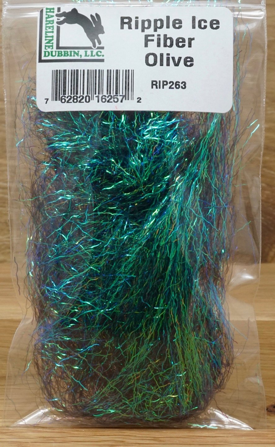 Hareline Ripple Ice Fiber #263 Olive Flash, Wing Materials