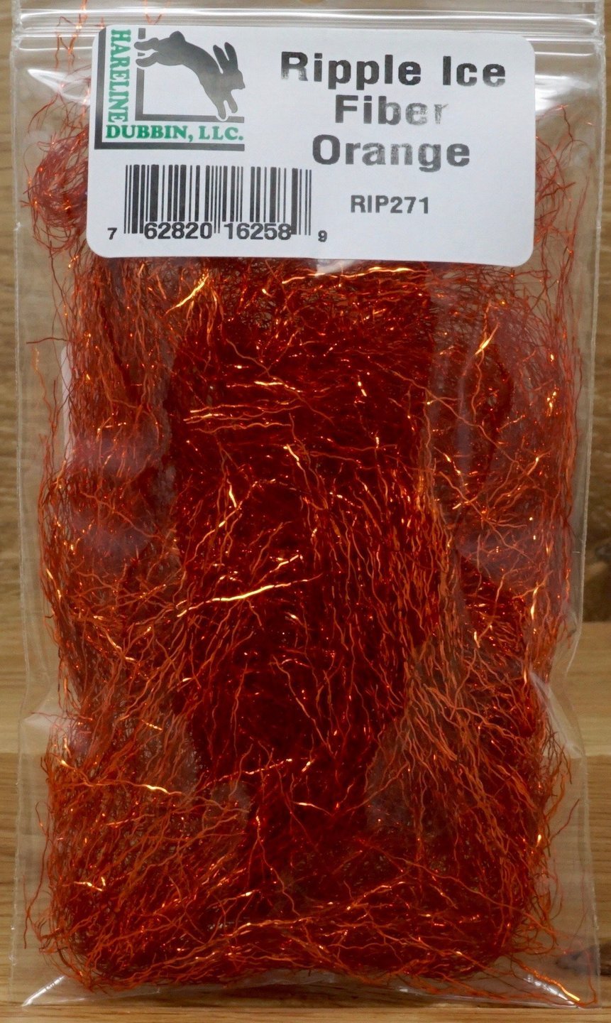 Hareline Ripple Ice Fiber #271 Orange Flash, Wing Materials