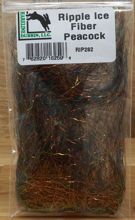 Hareline Ripple Ice Fiber #282 Peacock Flash, Wing Materials