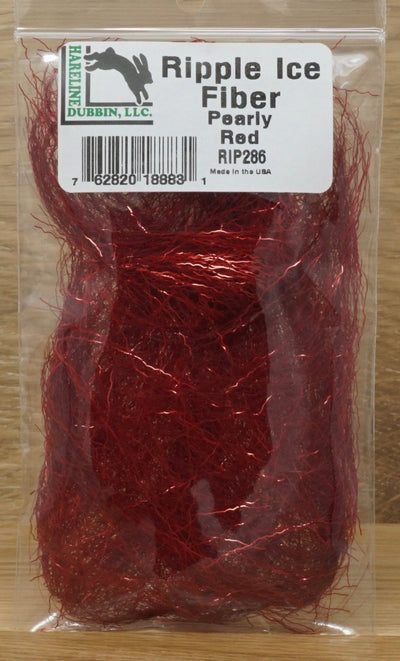 Hareline Ripple Ice Fiber #286 Pearly Red Flash, Wing Materials