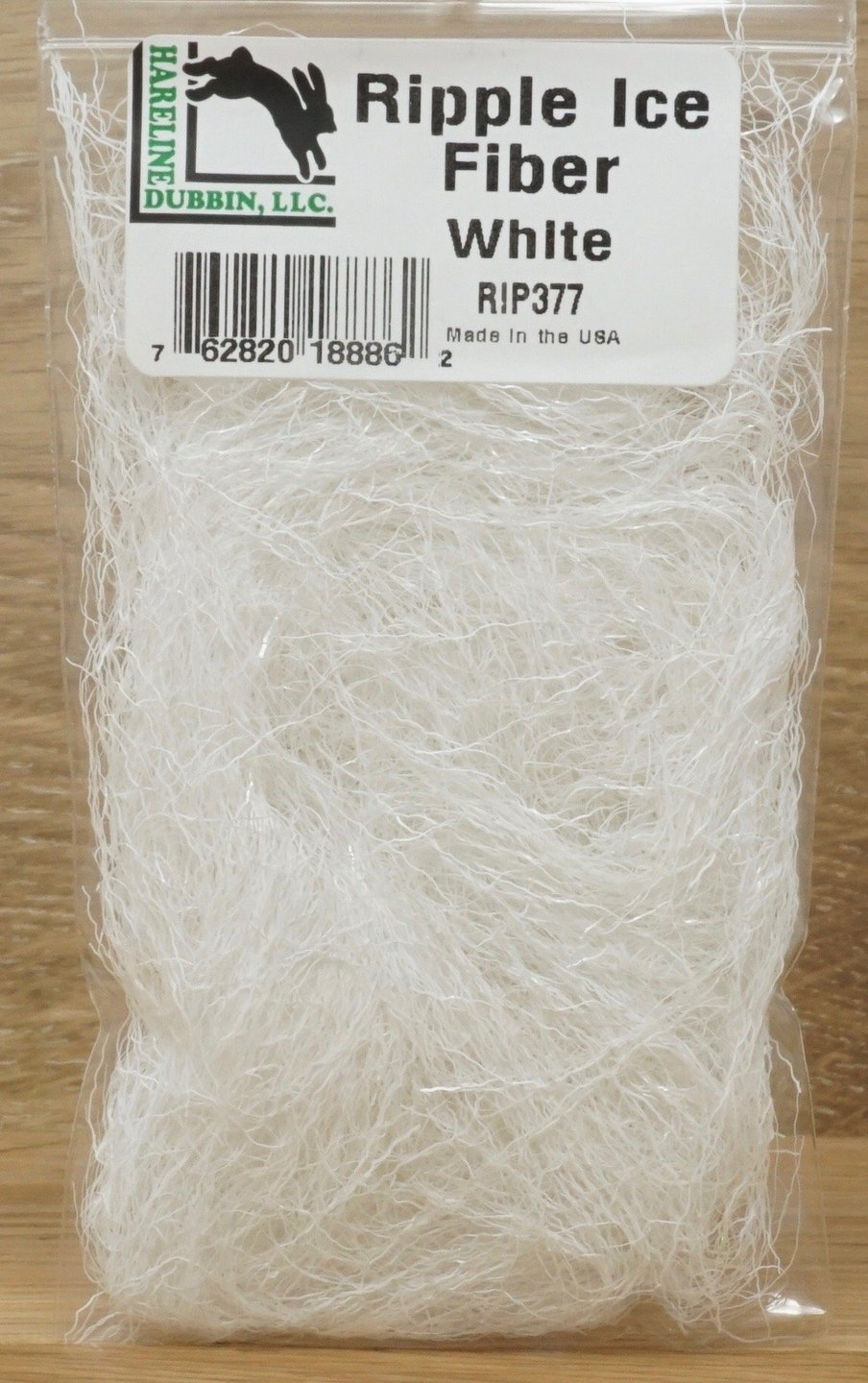 Hareline Ripple Ice Fiber #377 White Flash, Wing Materials