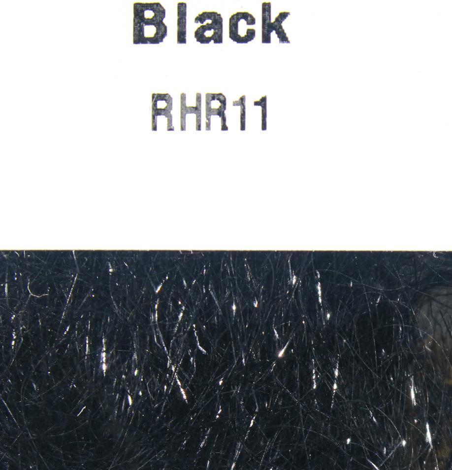 Hareline Ripple Ice Hair 4 inch #11 Black Flash, Wing Materials