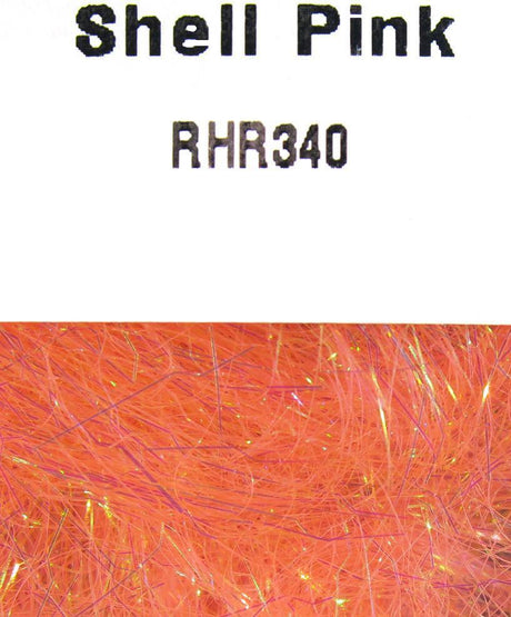 Hareline Ripple Ice Hair 4 inch #340 Shell Pink Flash, Wing Materials