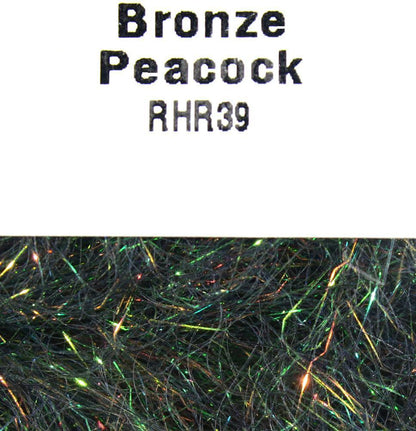 Hareline Ripple Ice Hair 4 inch #39 Bronze Peacock Flash, Wing Materials