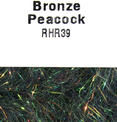 Hareline Ripple Ice Hair 4 inch #39 Bronze Peacock Flash, Wing Materials