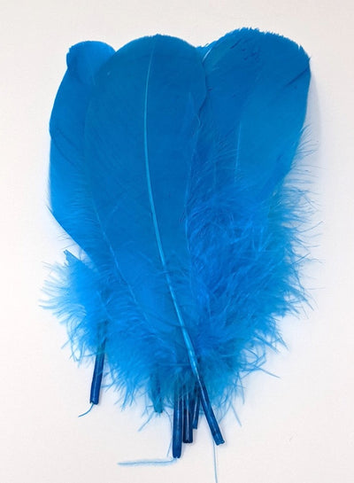 Hareline Select Goose Shoulder Blue #23 Saddle Hackle, Hen Hackle, Asst. Feathers