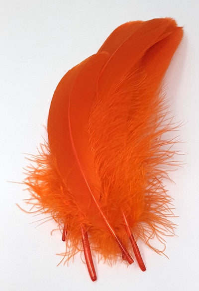 Hareline Select Goose Shoulder Orange #271 Saddle Hackle, Hen Hackle, Asst. Feathers