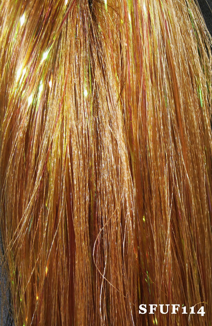 Hareline Senyo Fusion Fibers #114 Fiery Brown Flash, Wing Materials