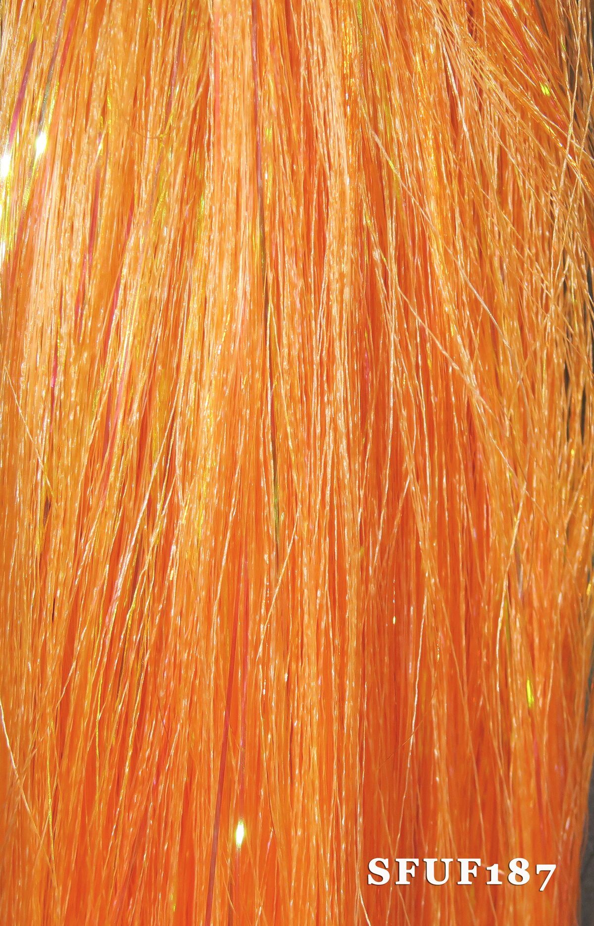 Hareline Senyo Fusion Fibers #187 Hot Orange Flash, Wing Materials