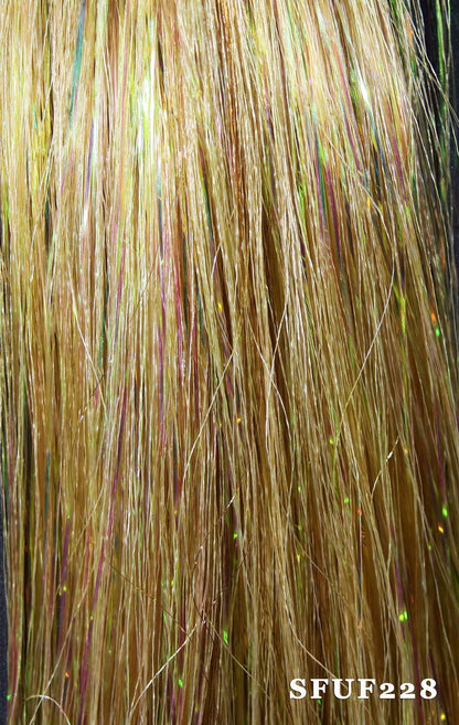 Hareline Senyo Fusion Fibers #228 Med Brown Flash, Wing Materials