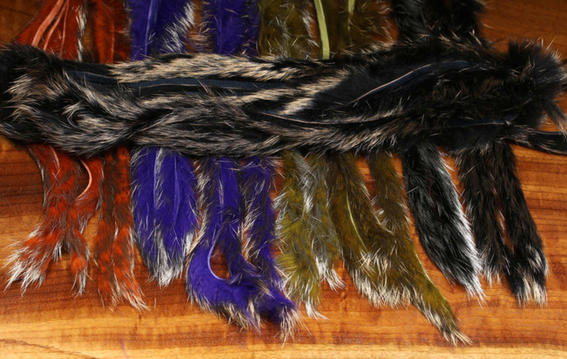Hareline Shimmer Rabbit Strips Hair, Fur