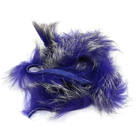 Hareline Shimmer Rabbit Strips 5 Purple with Silver Shimmer Hair, Fur