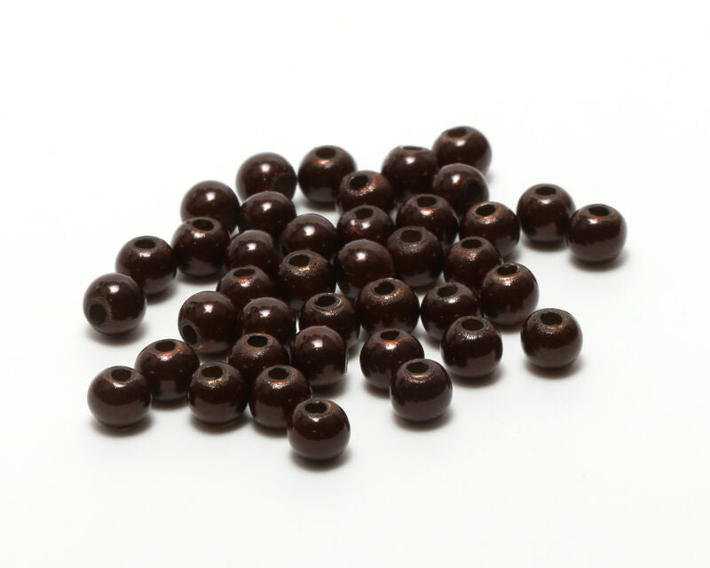 Hareline Small 3D Beads Chocolate Brown Beads, Eyes, Coneheads