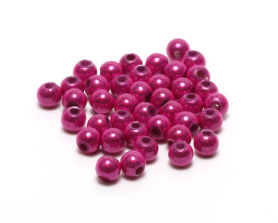 Hareline Small 3D Beads Fuchsia Beads, Eyes, Coneheads