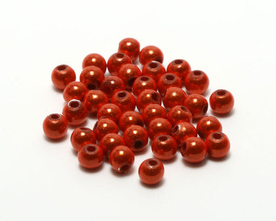 Hareline Small 3D Beads Red Beads, Eyes, Coneheads