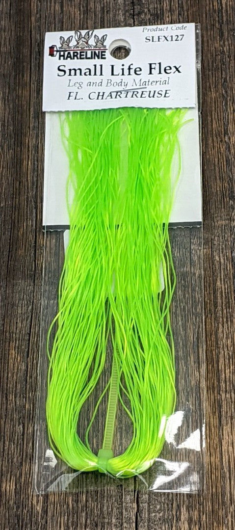 Hareline Small Life-Flex Fl. Chartreuse #127 Rubber Legs